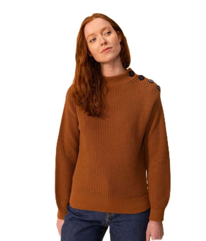 Petit Bateau Women’s Pull, Brown Alezan, XXS