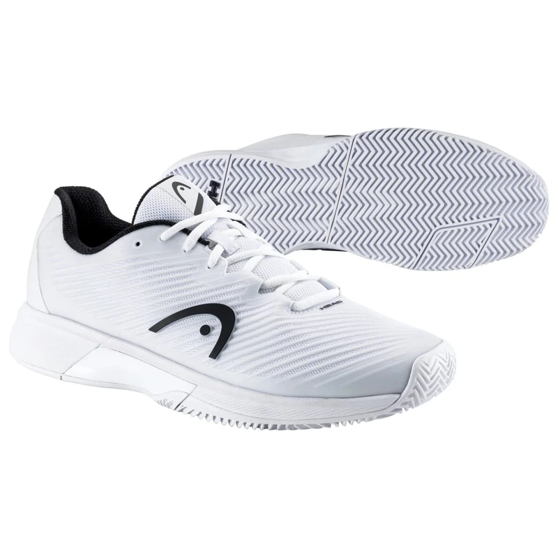 HEAD Men's Revolt Pro 4.0 Clay Tennis Shoe, White Black, 40.5 EU