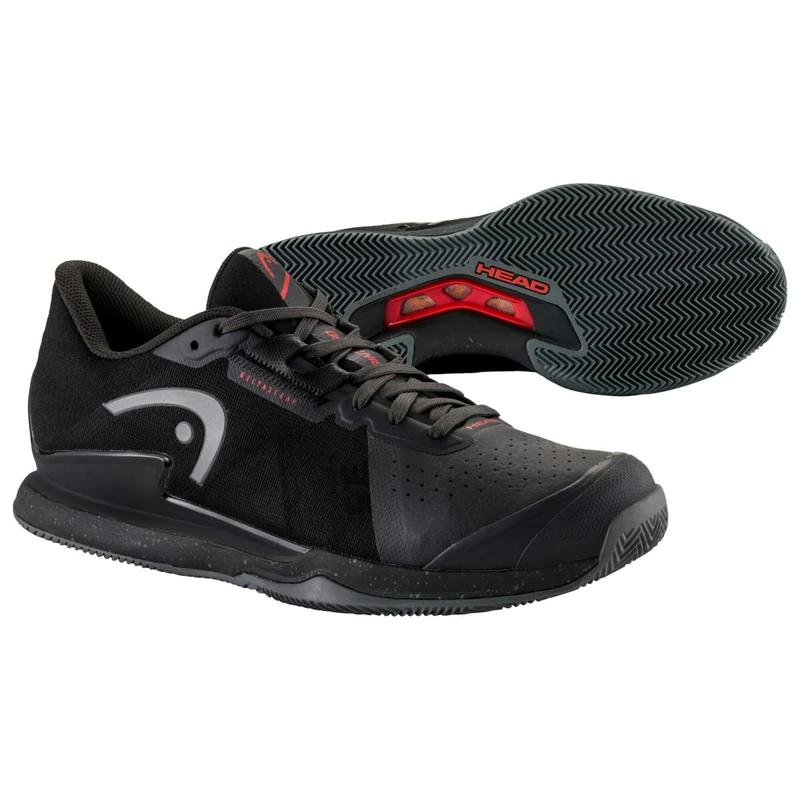 HEAD Sprint Pro 3.5 Clay Men's Tennis Shoes Black Red