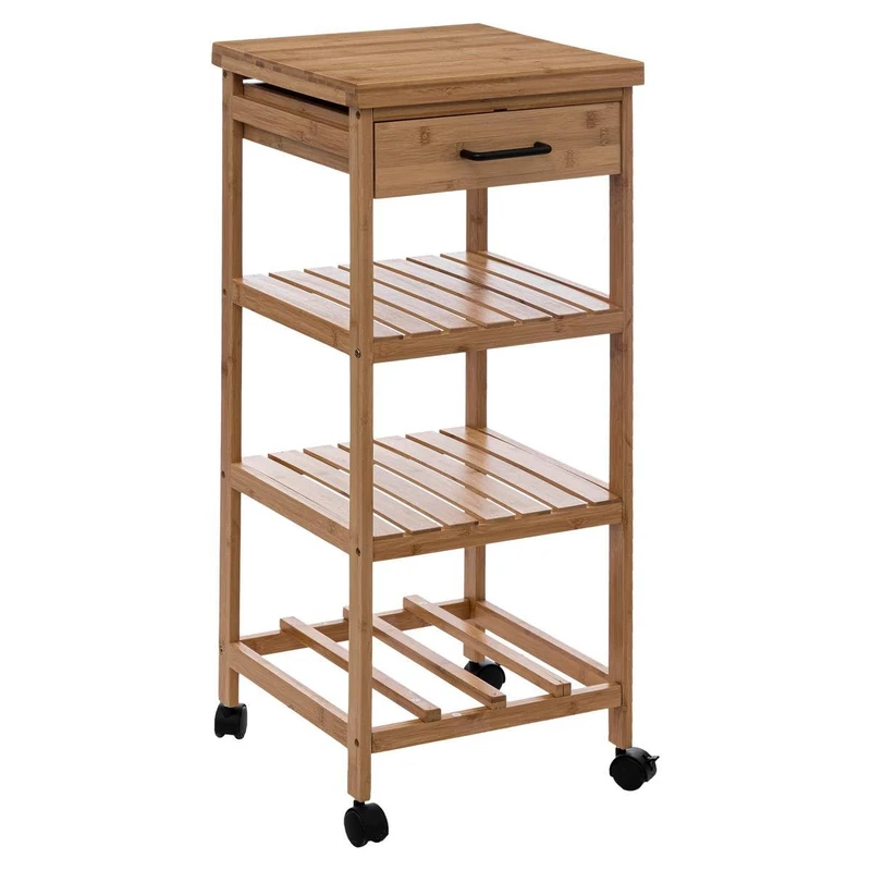 5five 3 Tier Serving Trolley Medium Model "Linha" Bamboo