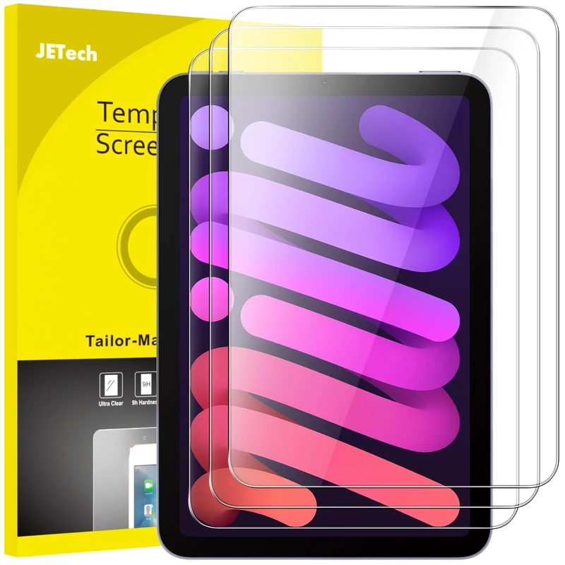 JETech Screen Protector for iPad mini (A17 Pro, 2024 Model, 7th Generation) / mini 6 (2021 Model, 6th Generation), 8.3-Inch, Tempered Glass Film, 3-Pack