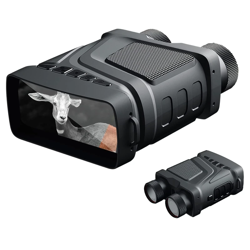 Night Vision Goggles, R12 Professional Infrared Night Vision Binoculars for Adults, 5x Digital Zoom Digital Night Vision Scope with 1080P HD Video 3'' TFT Screen for Outdoor Hunting & Security