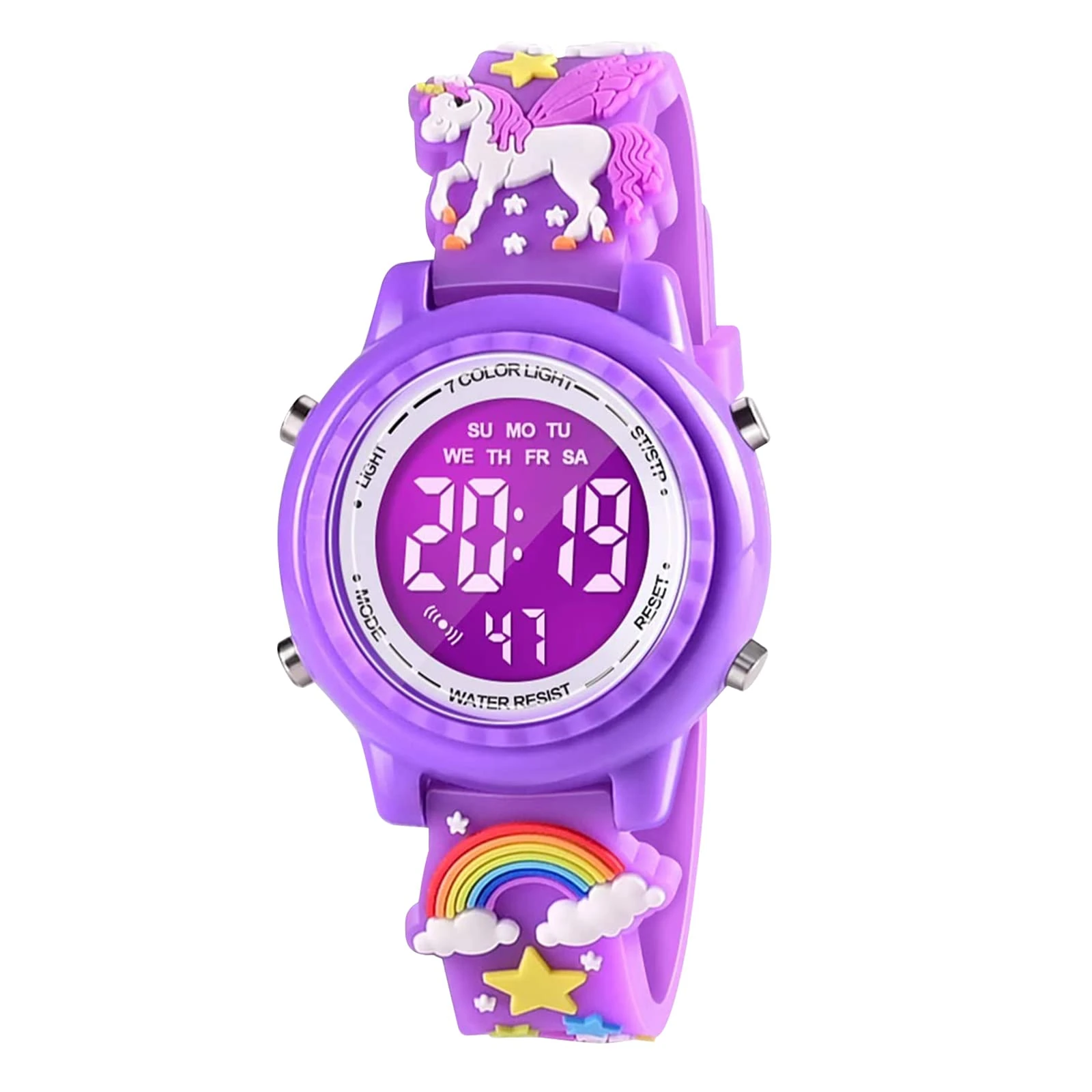 DOTODO LED Kids Watch for Girls Age 5-9 - Unicorn Toys for Parties & Festivals - Dark Purple
