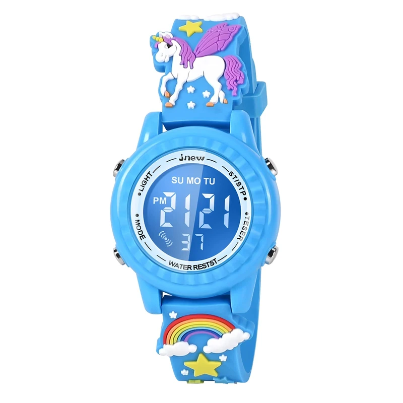 Dotodo Unicorn Girls Watch Ages 3-10 - 7 Color LED Backlight