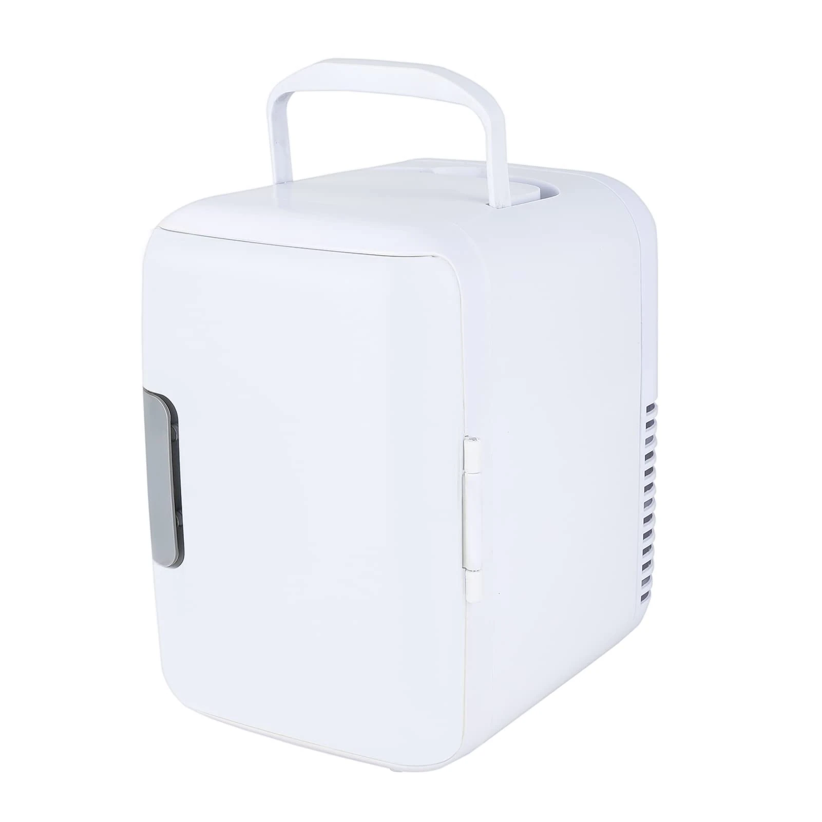 Youyijia 4L Mini Car Refrigerator Portable Freezer Warmer Cooler Mini Dormitory Refrigerator for Camping Travel Home Fridge White