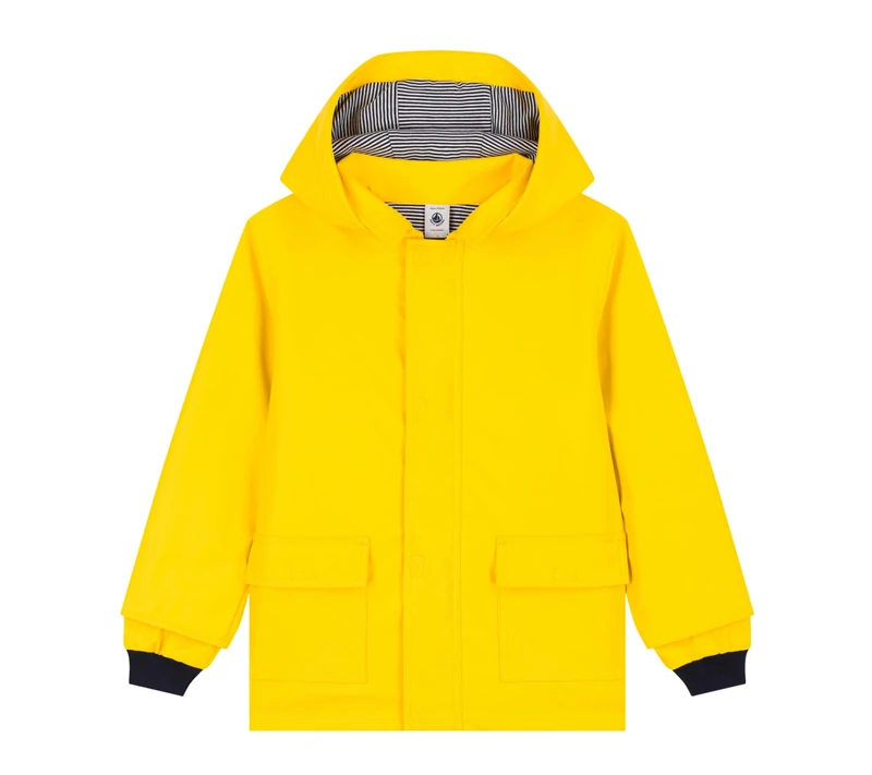 Petit Bateau Boy's Waxed Coat, Yellow, 4 years