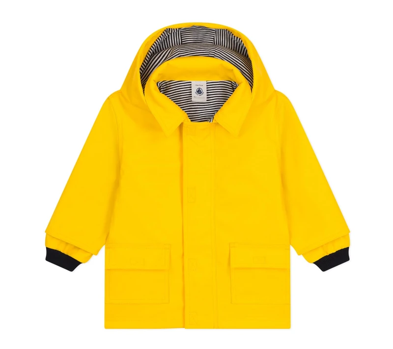 Petit Bateau Unisex Babies’ Waxed Coat, Yellow, 6 months