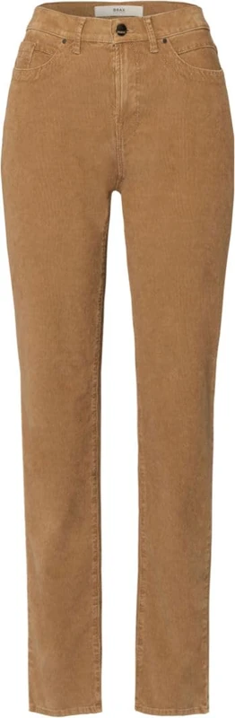 BRAX FEEL GOOD Women's Style Carola Structure Velvet Pants, Marrone Chiaro, 32 W/32 L