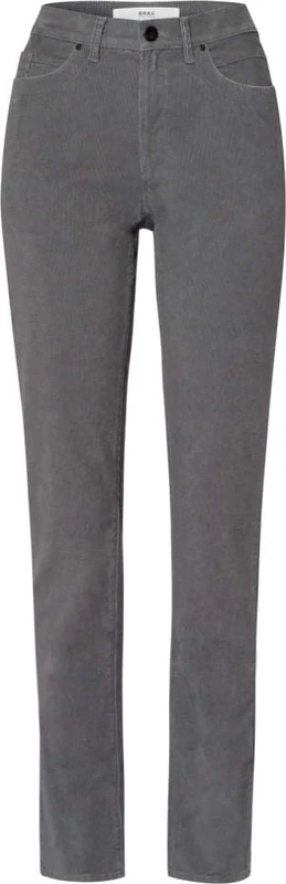 BRAX Women's Style Mary Structure Velvet Trousers, gray, 34W x 32L