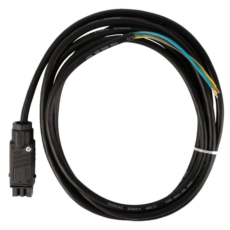 Schellenberg 17143 Roman, STAK3 Plug with 4-core Cable for Outdoor Blinds, Connects The Raffstore Motor Plus with a Control Element, Black, 3 m Kabel