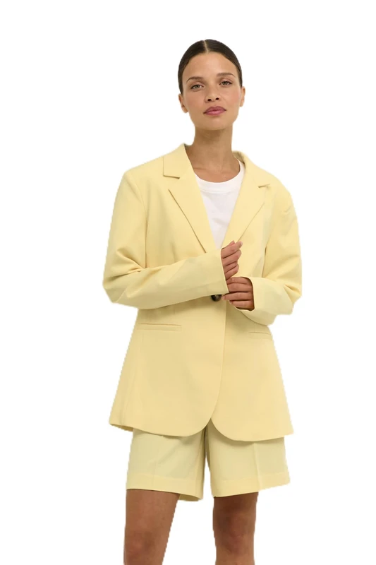 KAFFE Women's KAsakura Business Casual Blazer, Banana Blade, 6