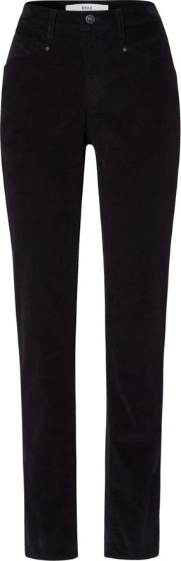 BRAX Feel Good Women's Style Mary New Corduroy Trousers, Black, 38W x 34L