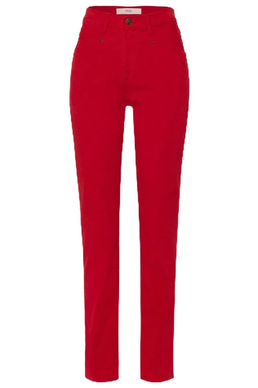 BRAX Women's Style Mary New Corduroy Pants, Cherry, 29W x 30L
