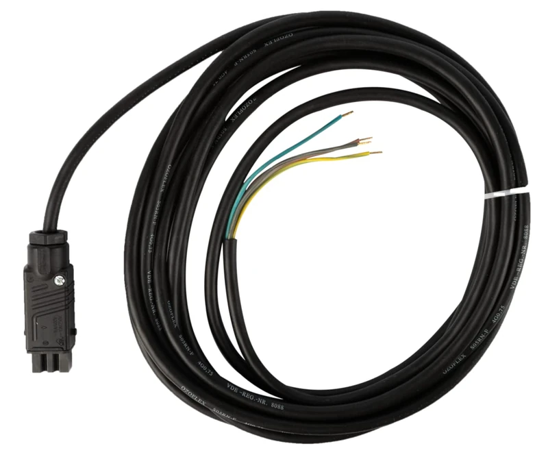 Schellenberg 17144 5 m STAK3 Plug with 4 Core Cable for Outdoor Blinds Connects The Motor Plus Roman Blind to a Control Panel Black - Image 1