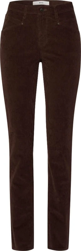 BRAX Women's Style Mary New Corduroy Trousers, Chocolate, 34W / 30L EU, Brown, 34W x 30L