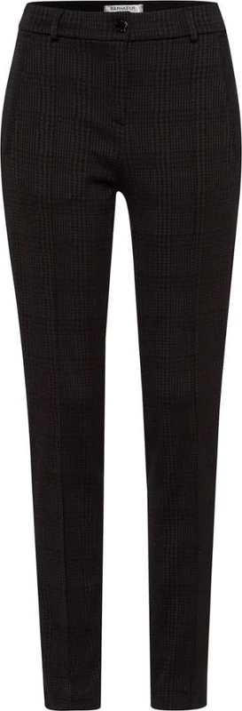 Raphaela by Brax Women's Lillyth New Tonal Glencheck Jaquard Trouser, Black, 38W x 32L
