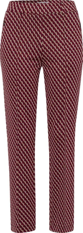 Raphaela by Brax Women's Lillyth Kick Retro Graphic Jersey Pants, Cranberry, 32W x 30L