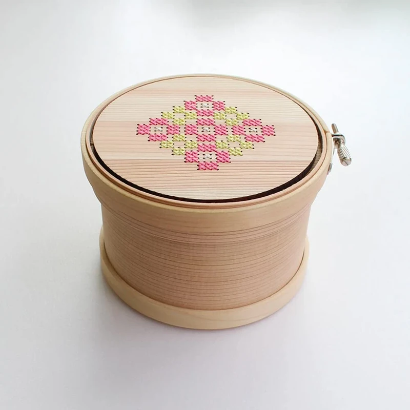Cohana Magewappa Toolbox Embroidery Hoop 12cm yllw-pnk - 1pc