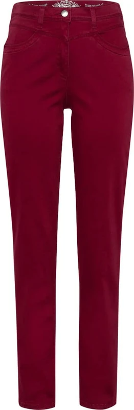 Raphaela by Brax Women's Laura New Cosy Winter Cotton Pants, Cranberry, 36W x 32L