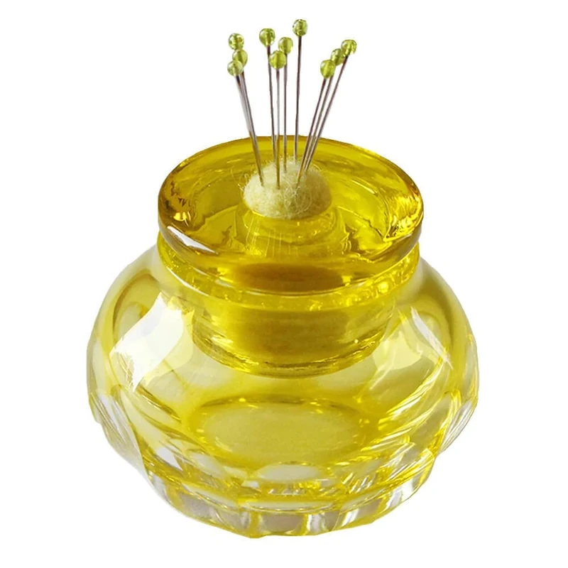 Cohana Otaru Kiriko pin Cushion with pins Yellow - 1pc