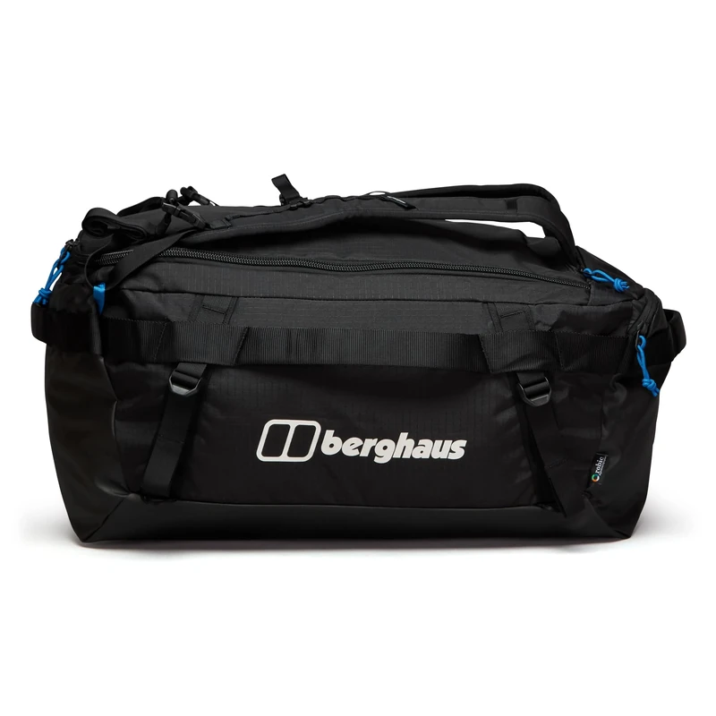 Berghaus Unisex Xodus Travel Holdall 60l Bag | Durable | Shoulder Straps, Black/Black, ONESZ