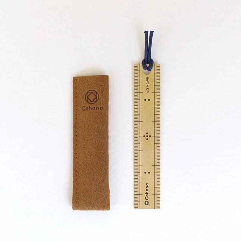 Cohana Bookmark with case brass 10cm Japan Blue - 1pc