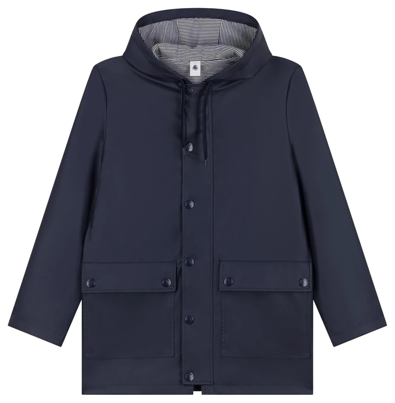 Petit Bateau Women’s Waxed Coat, Blue Smoking, XS