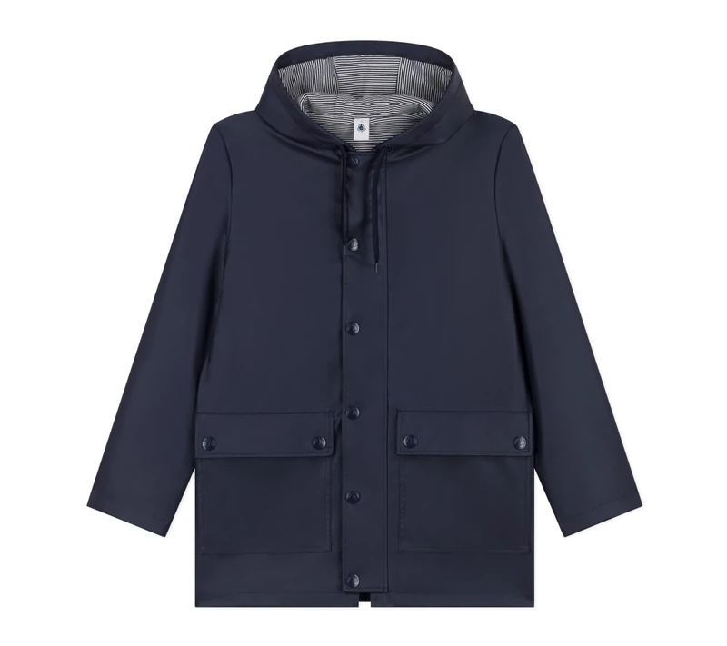Petit Bateau Women’s Waxed Coat, Blue Smoking, M