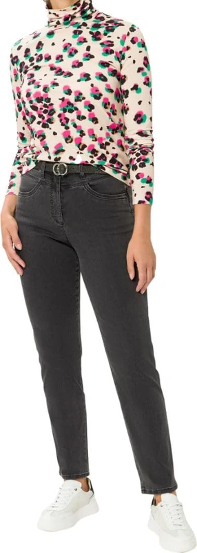 Raphaela by Brax Women's Caren New Soft Tencel Denim Trousers, Charcoal Grey, 36W x 32L