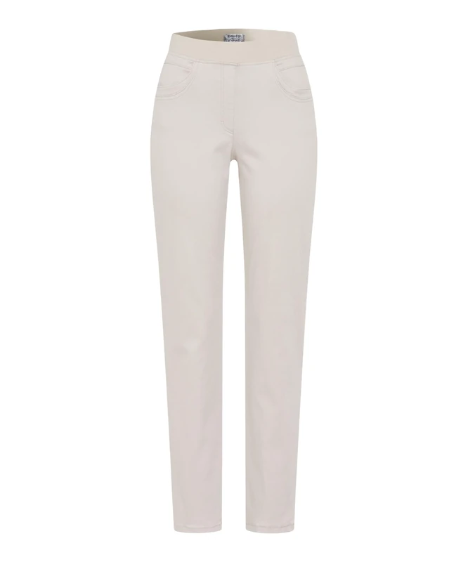 Raphaela by Brax Women's Pamina Fun Soft Tencel Denim Pants, Cream, 38W x 30L