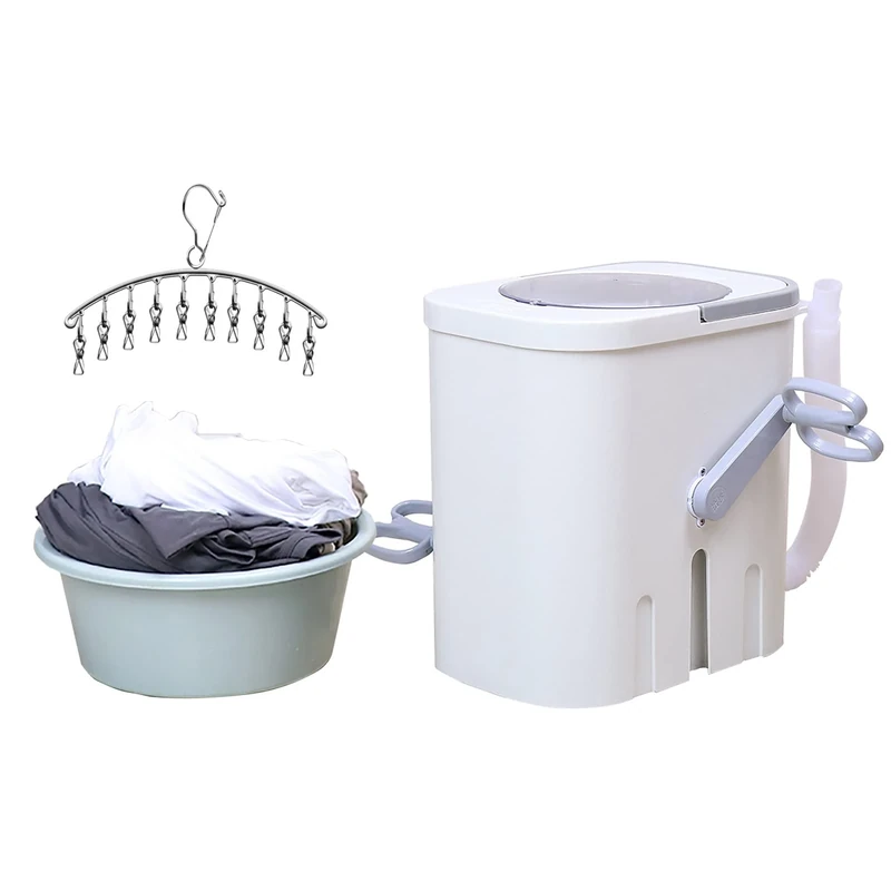REALN Portable Washer, 3.5 kg Capacity, Top Load, Manual Hand Crank, Stainless Steel, Energy Efficiency, for Residential Use - Image 1