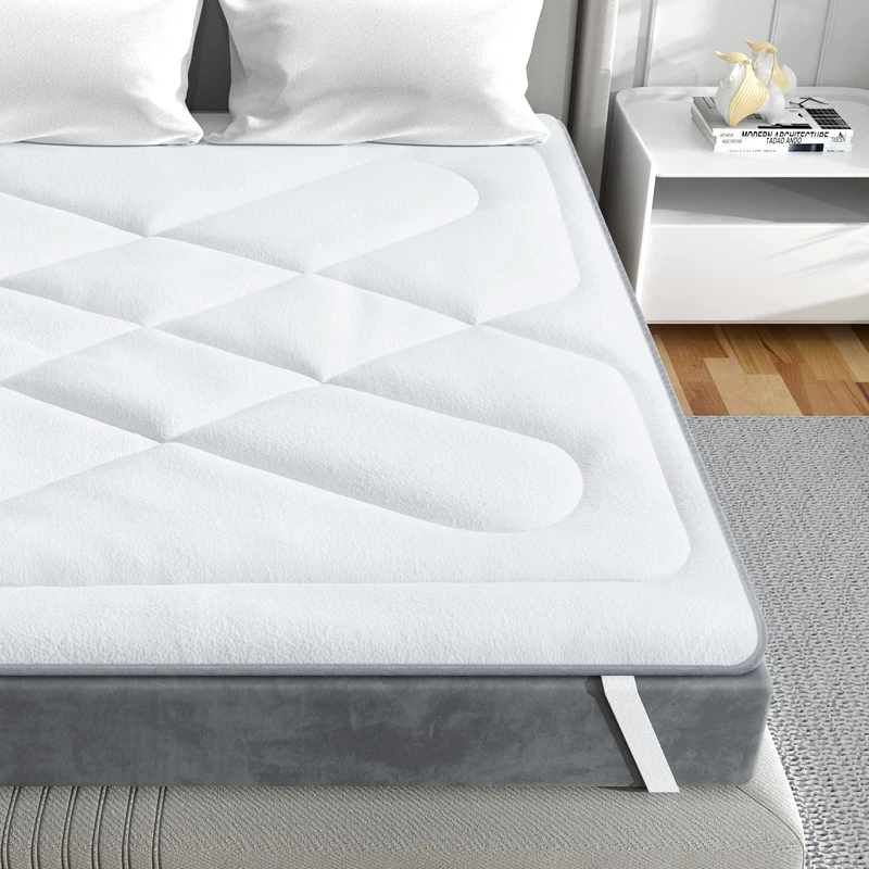 BedStory Mattress Topper 180 x 200 cm with Bamboo Cover, Extra Soft Anti-Dust Mite and Breathable, Mattress Topper Ideal for Sofa, Bz, Caravans, Travel...