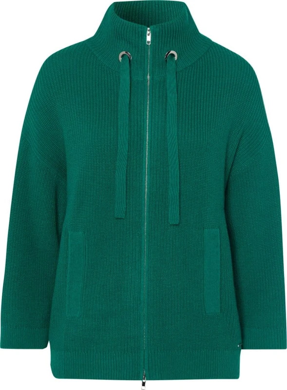 BRAX Women's Style Alex Wool Mix Cardigan Sweater, Dark Malachite, 14