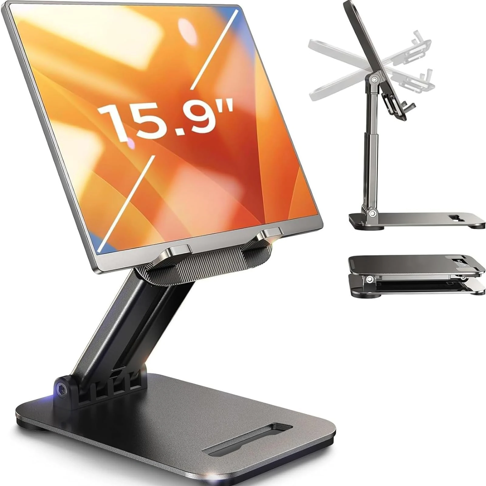 LISEN for iPad Tablet Stand for Desk Portable Monitor Stand Home Office Must Haves iPad Holder Accessories Office Accessories for Fire HD/Lenovo Tab M11/Samsung Galaxy Tab and Others 4"-15.9"