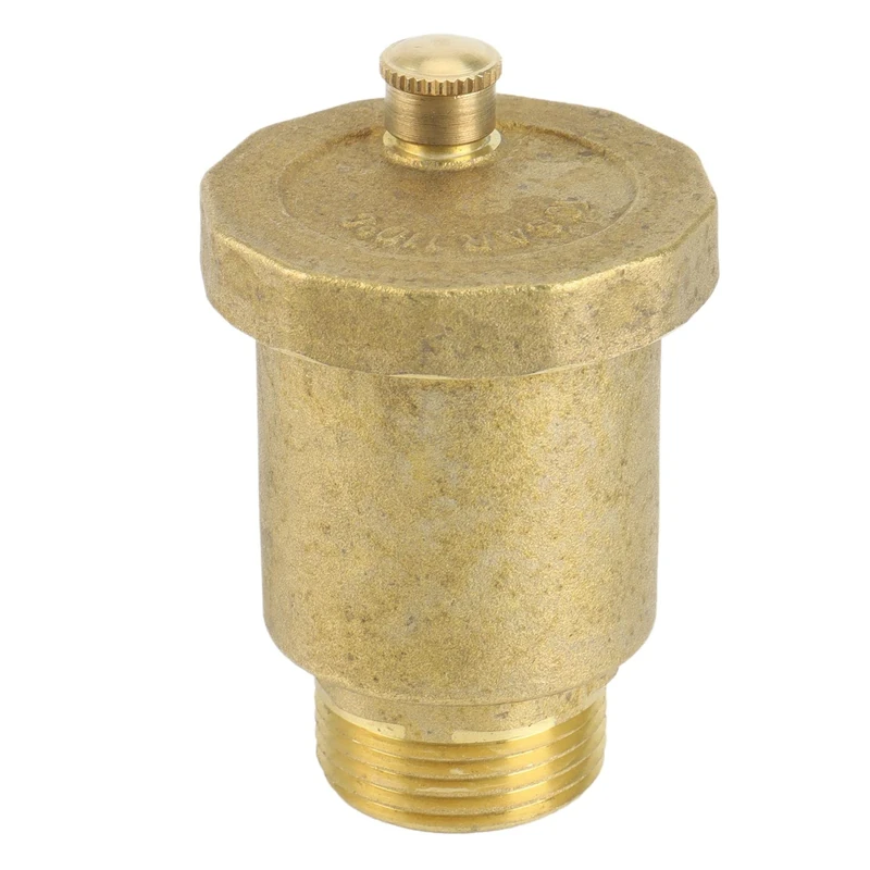 Huusuei Brass Automatic Bleed Valve 3/4 Inch Outer Thread for Solar Water Heater Heater Pressure Valve Tools Bleed Valve