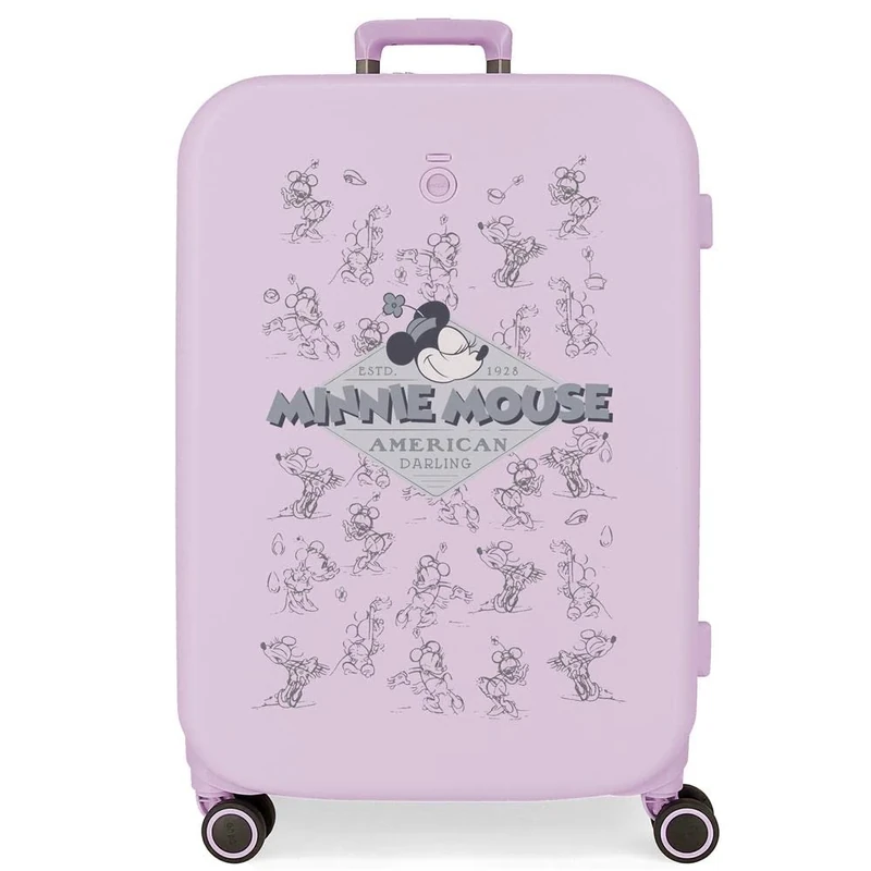 Disney Minnie Happiness Medium suitcase Purple 48x70x28 cm Rigid ABS Integrated TSA closure 79L 4.32 kg 4 Double wheels