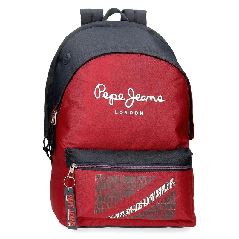 Pepe Jeans Clark Double Compartment Laptop Backpack 15.6" Red 31x44x15 cms Polyester 23.87L