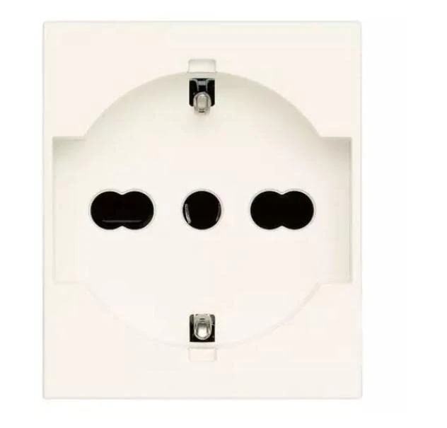 Vimar 30210.B SICURY Universal Italian Standard Socket Line P40, White, 2 m