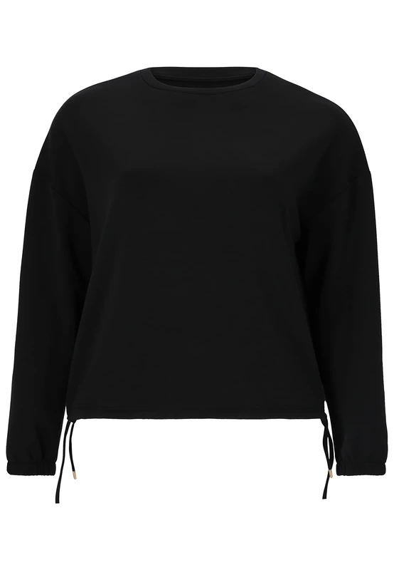 Q SPORTSWEAR Women's Karina Sweatshirt, 1001 Black, 48 (EU)