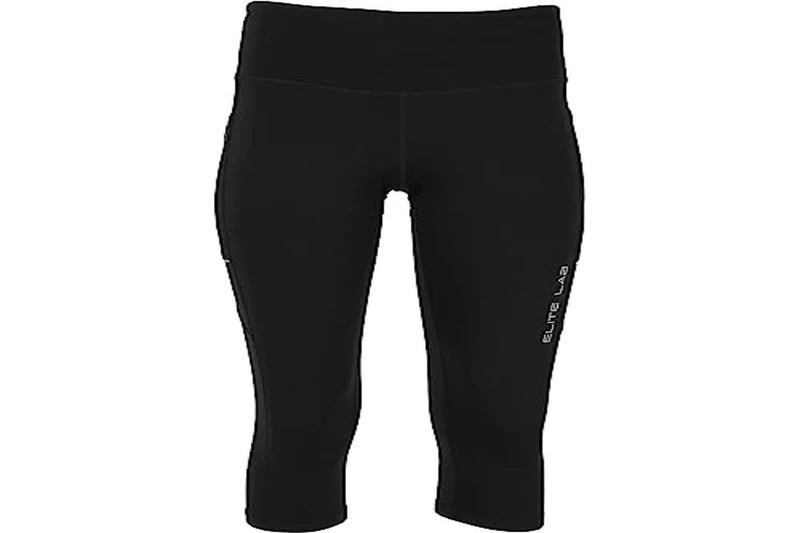 ELITE LAB Women's Run Leggings, 1001 Black, 34 (EU)