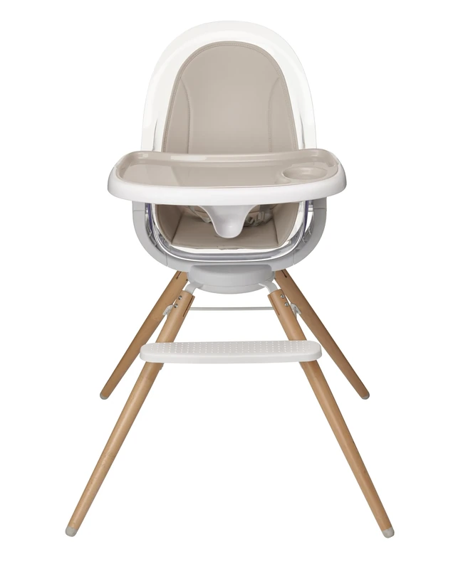 Vital Baby Scoop 360 Highchair, Ergonomic Seat & Footrest, 360 seat rotation, 2 Position Adjustable Tray, Single-Catch Operation, Seat Cushion, 5-Point Safety Harness, Dishwasher Safe Tray, Clear/Grey