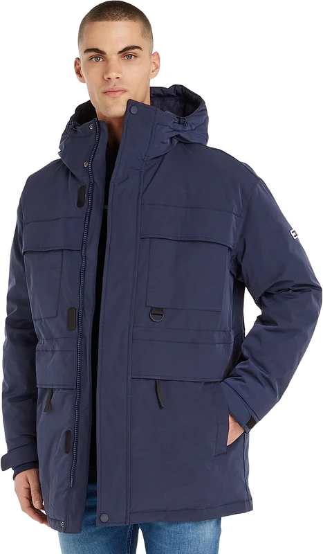 Tommy Jeans Men's Parka Tech Winter, Blue (Twilight Navy), S