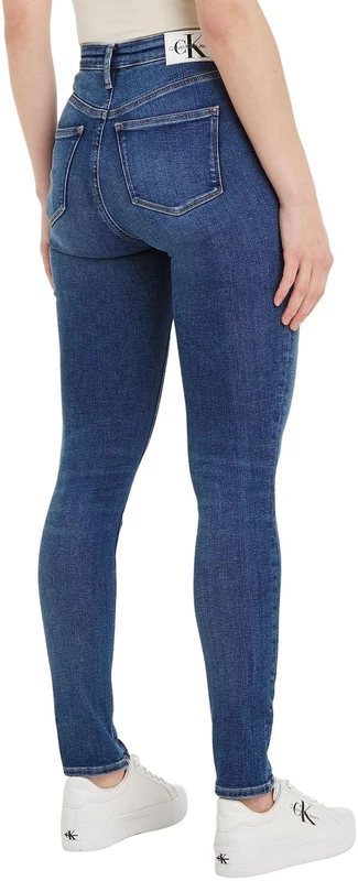Calvin Klein Jeans Women Jeans High Rise Skinny Fit, Blue (Denim Medium), 27W / 32L