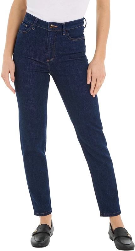 Tommy Hilfiger Women's Jeans Tapered High Waist, Blue (Rue), 26W / 32L - Image 1