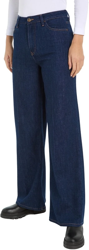 Tommy Hilfiger Women's Jeans Wide Leg High Waist, Blue (Rue), 29W / 32L