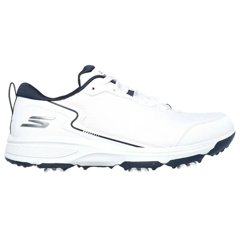 Skechers Men's Torque Sport Fairway Relaxed Fit Spiked Golf Shoe Sneaker, White Navy, 10.5