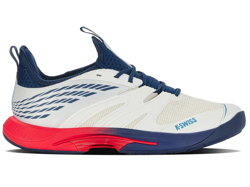 K-Swiss Performance SPEEDTRAC, Tennis Shoe, Blanc de Blanc/Blue Opal/Lollipop, - Image 1
