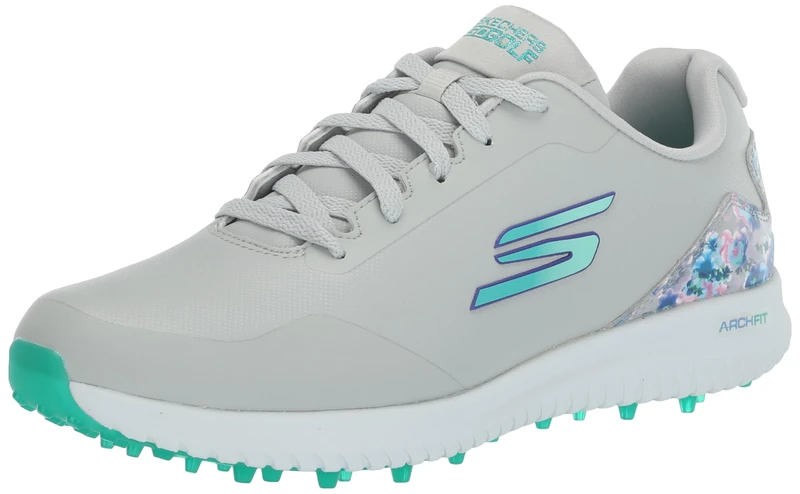 Skechers Men's Go Max Arch Fit Spikeless Golf Shoe Sneaker, Gray Floral Waterproof, 10 - Image 1