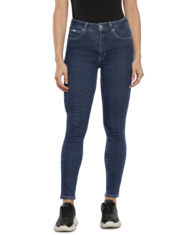 Calvin Klein Jeans Women Jeans High Rise Skinny Fit, Blue (Denim Medium), 32W / 30L