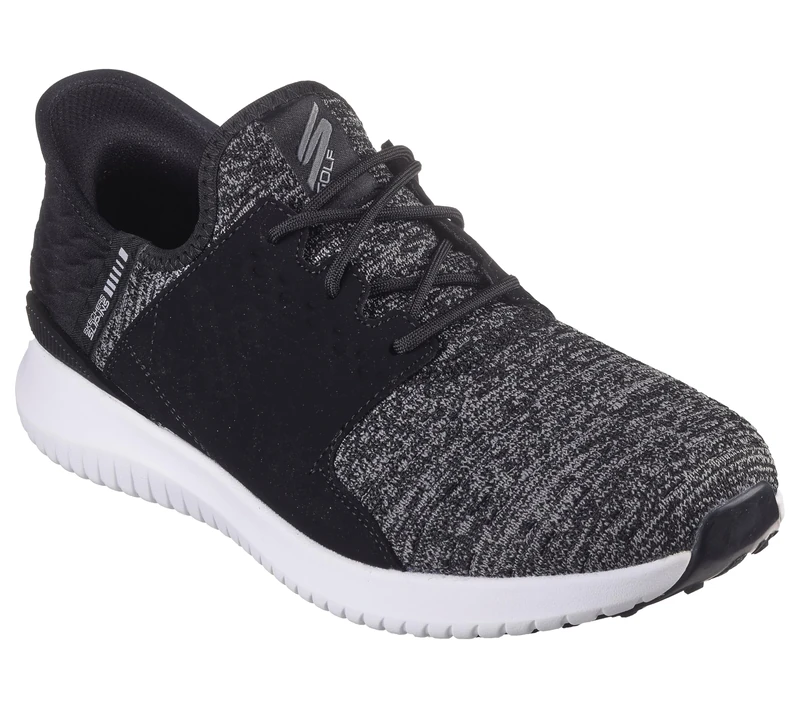 Skechers Men's Max 2 Rover Relaxed Fit Slip in Golf Shoe, Black/White, 10 UK